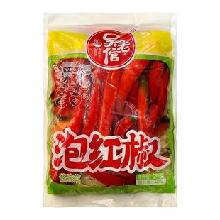 吴老倌泡红椒2kg四川风味老坛酸辣椒泡菜泡红辣椒商用泡二荆条