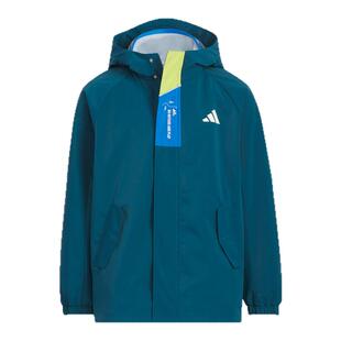 男女大童拒水二合一休闲梭织连帽夹克外套adidas阿迪达斯轻运动