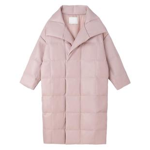 PAPERLLL蛋白皮鸭绒长款羽绒服女冬季2025新款今年流行爆款外套