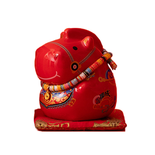 2026年马年吉祥物摆件存钱罐陶瓷文创新年会伴手礼礼物定制LOGO