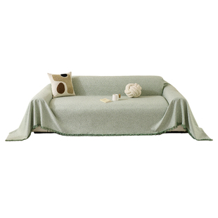 2025新款棉麻沙发盖布夏凉防滑纯色一整张全盖沙发盖布巾全盖套罩