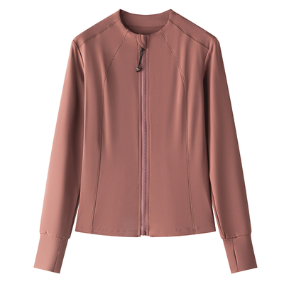 立领瑜伽服外套女骑行服运动上衣