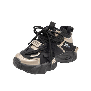 女童鞋子加绒2025加厚运动鞋冬季新款儿童保暖男童防滑休闲老爹鞋