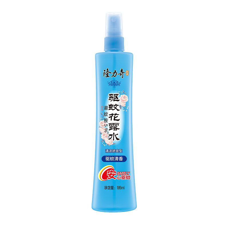 隆力奇驱蚊花露水驱蚊爽肤清香型喷雾持久防蚊不叮家用195ml正品
