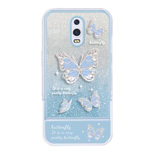 适用于OPPOR17手机壳新款PBEM00网红创意支架闪粉蝴蝶ins全包硅胶软壳oppo不会撞壳的仙女款防摔保护套高级感