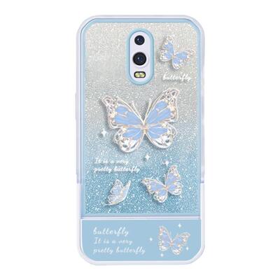 OPPOR17手机壳闪粉蝴蝶