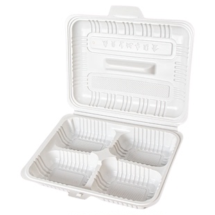 生蚝打包盒一次性餐盒四格六格扇贝外卖饭盒商用烧烤塑料摆摊专用