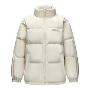 永久联名森马羽绒服女宽松2023冬季新款插肩袖黑色条纹鸭绒外套潮