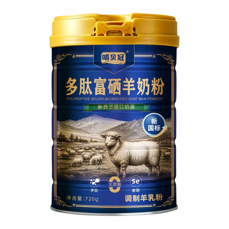 新西兰进口羊奶粉多肽富硒高钙蛋白免疫力无蔗糖学生中老年羊奶粉