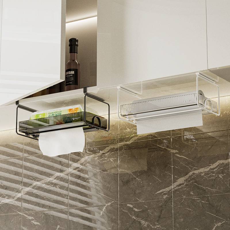 吊柜纸巾盒镜柜下洗脸卫生间浴室湿巾收纳盒抽壁挂倒纸盒置物架巾