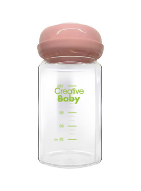 CreativeBaby宽口径玻璃储奶瓶