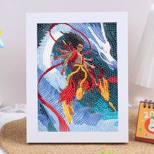 敖丙哪吒2025新款周边钻石贴画儿童手工diy材料包砖石画魔童闹海