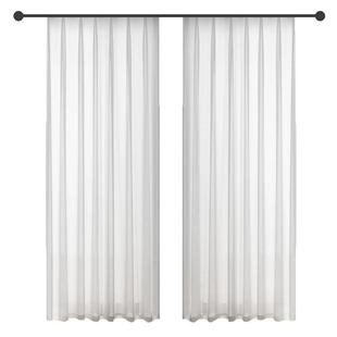 网红竖百叶纱帘透光不透人雪纺纱客厅阳台梦幻窗帘白纱2025新款沙