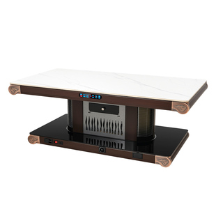 天然气烤火炉取暖桌电暖茶几家用长方形多功能电炉燃气两用烤火桌