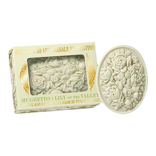 意大利进口菲罗迪诺山谷铃兰精美雕花香氛洁面皂沐浴皂伴手礼125g