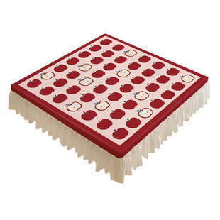 奶油风正方形桌布餐桌布防水防油免洗茶几罩套麻将机盖布桌垫新款