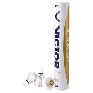 新日期威克多VICTOR胜利羽毛球耐打比赛专业训练用金黄1号鸭鹅毛