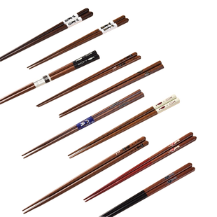 【自营】石田日本进口筷子天然木木筷子一双尖头日式家用木质高档