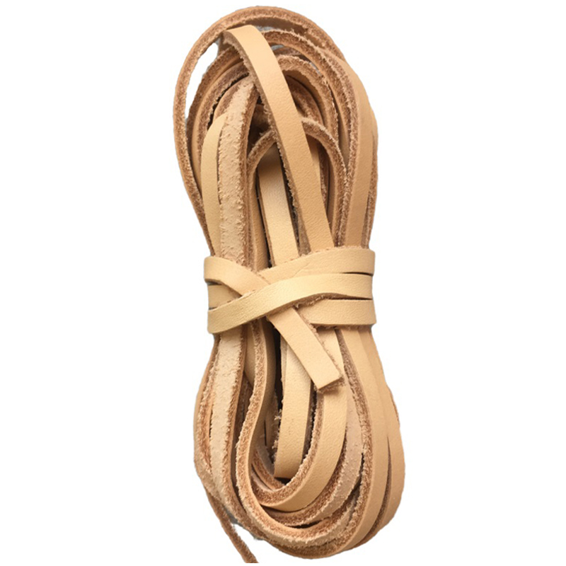 进口牛皮绳真皮植鞣革皮绳DIY吊牌绳方形皮扁形皮条