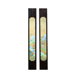 【西泠印社】千里江山书法国画镇尺礼盒毛笔镇纸镶嵌黄铜教师创意文房四宝老师送礼紫光檀木实木文房四宝礼物