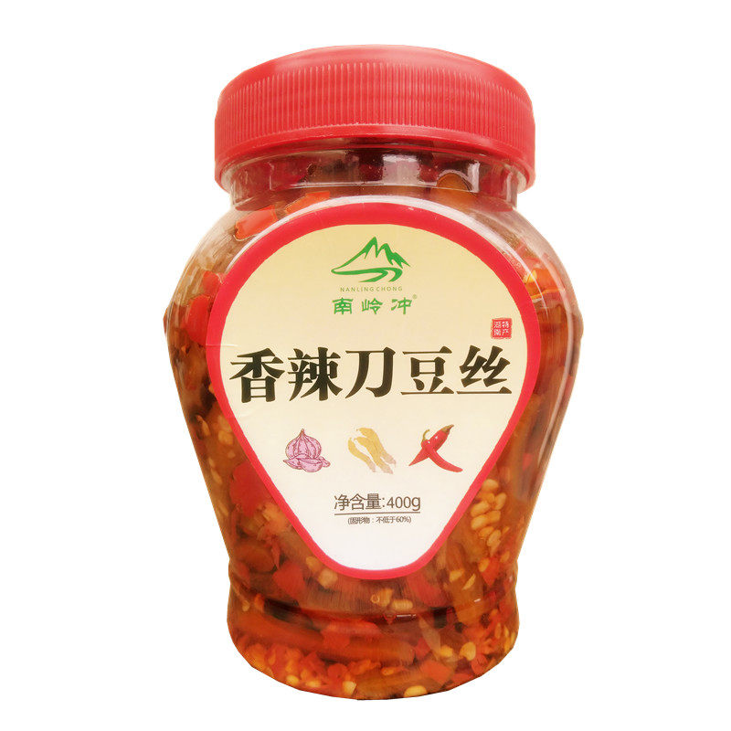 湖南特产剁椒刀豆新鲜腌制香辣下饭菜瓶装农家酱菜开味辣椒酱咸菜