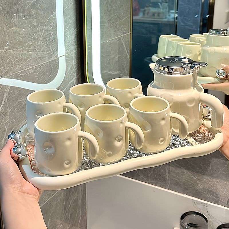 北欧风陶瓷高档水杯水壶家用套装茶杯茶具茶壶轻奢客厅乔迁杯具