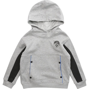 纯一良品童装男童卫衣秋冬新品中大童撞色拼接袖休闲元气连帽长袖