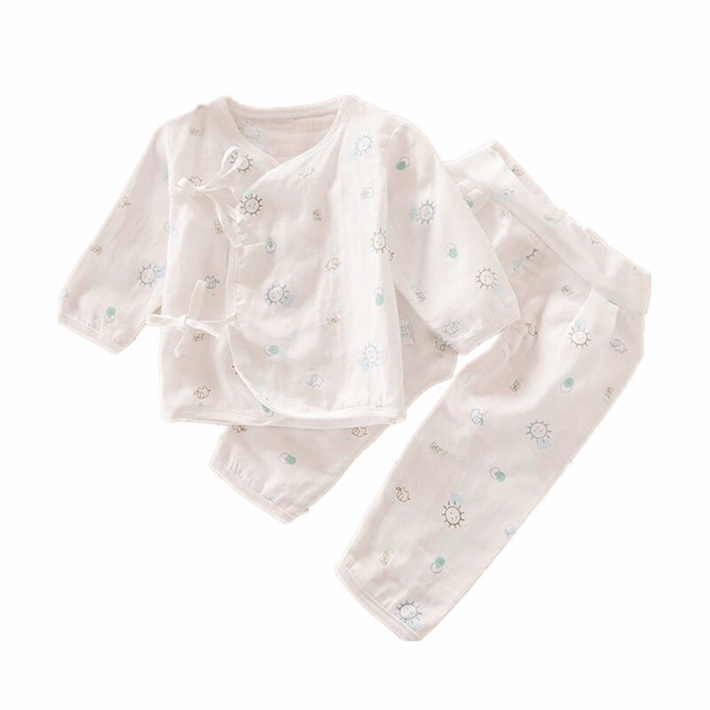 新生儿套装和尚服纯棉纱布夏季薄款初生婴儿衣服宝宝0-3月夏天