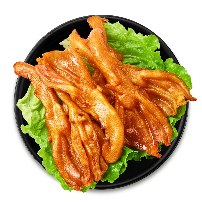 来伊份嗨吃无骨鸭掌500g香辣泡椒味去骨鸭爪小吃办公休闲零食特产