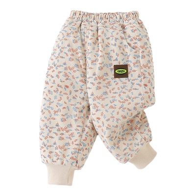 儿童三层夹棉裤外穿加绒加厚裤子男童女宝宝东北冬季保暖超厚卫裤