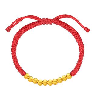 潮宏基好事发生十全十美黄金手链足金手绳转运串珠宝宝计价