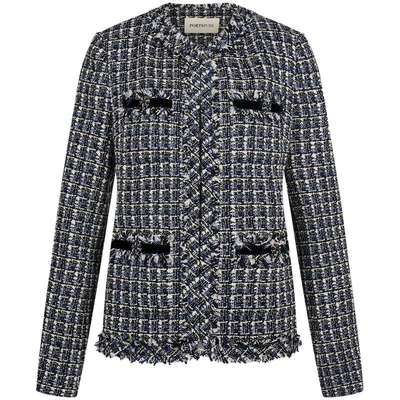 PORTSPURE黑色花呢香风外套