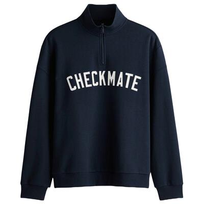 HM男装女装卫衣春季美式字母重磅美式拉链情侣潮流套衫1307187