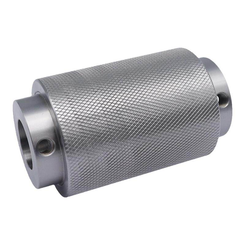 通孔网纹滚花主动轮防滑皮带压轮传动轴辊通孔主动力驱动辊输送机