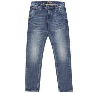 [小直筒]CA262唠叨牛仔春夏季修身小直筒百搭弹赤耳丹宁牛仔裤