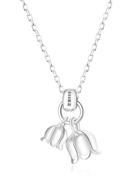 999纯银铃兰花项链女送女友礼物