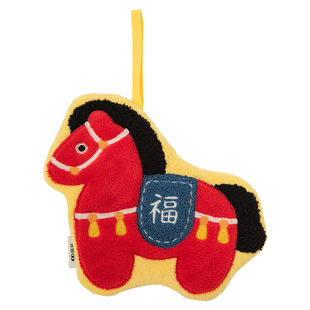 新年马上有福擦手巾厨房吸水手帕卫生间毛巾新中式擦手布马年手绢