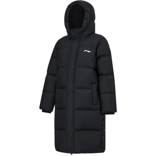 李宁儿童长款羽绒服2024年新款冬季男童中大童加厚外连帽厚款羽绒