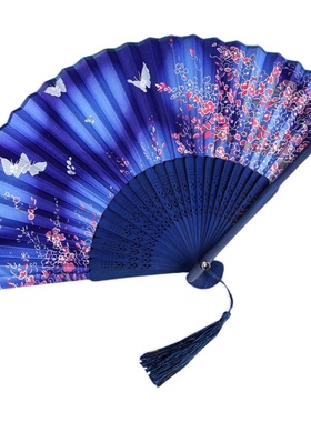 古风流苏随身折叠汉服扇子