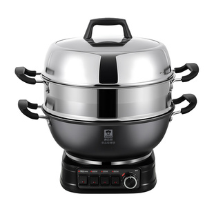 康巴赫多功能电炒锅家用2025新款第二代铸铁电锅一体式插电炒菜锅