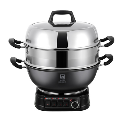 康巴赫多功能电炒锅家用2025新款第二代铸铁电锅一体式插电炒菜锅