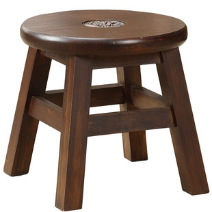 新中式实木宝宝小凳子复古家用创意矮凳子沙发茶几小板凳圆凳方凳