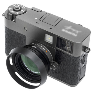 JJC适用富士Xhalf相机遮光罩x half镜头保护罩拓展配件X-HF1防护防刮蹭盖子圆形方形复古金属