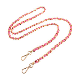 蓝予手工穿制小香羊皮包链0.8真皮包带链粉色系链条斜跨带单买链