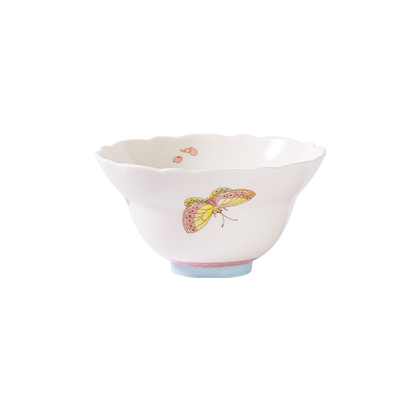 八义陶瓷0铅镉稚狸戏蝶碗盘餐具