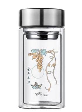 高硼硅玻璃双层泡茶杯