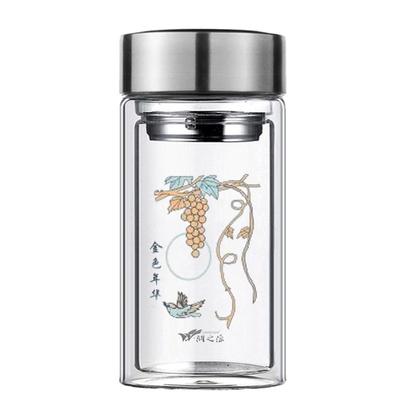 高硼硅玻璃双层泡茶杯