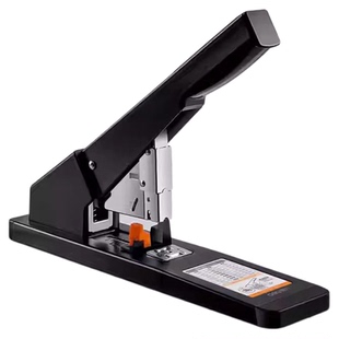 得力重型订书机100页大号办公用钉书机210张省力大型强力加厚大码订厚书订书器超大凭证定书机装钉机大装订机