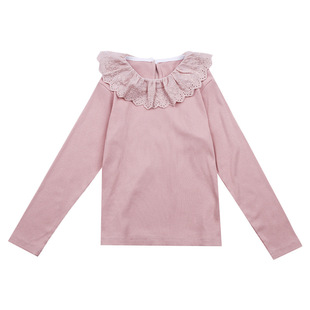 6女童仿羊绒高领打底毛衣春秋款儿童花边领打底衫女孩内搭7岁上衣