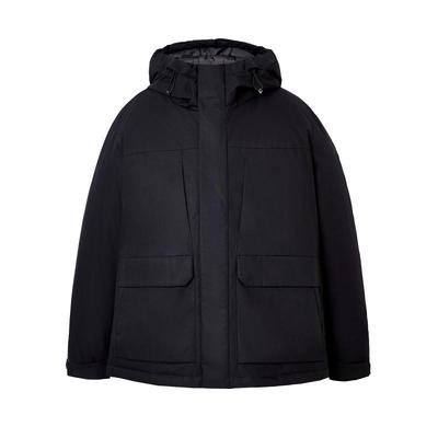 t区绫致杰克琼斯FFUM系列冬新潮流略宽松抽绳连帽立领棉服外套男